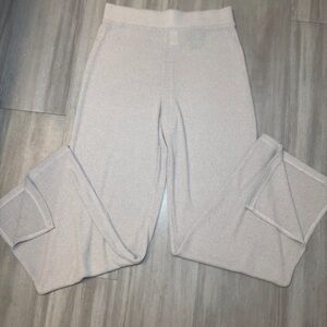 H&M Beige Wide Leg Crochet Pants